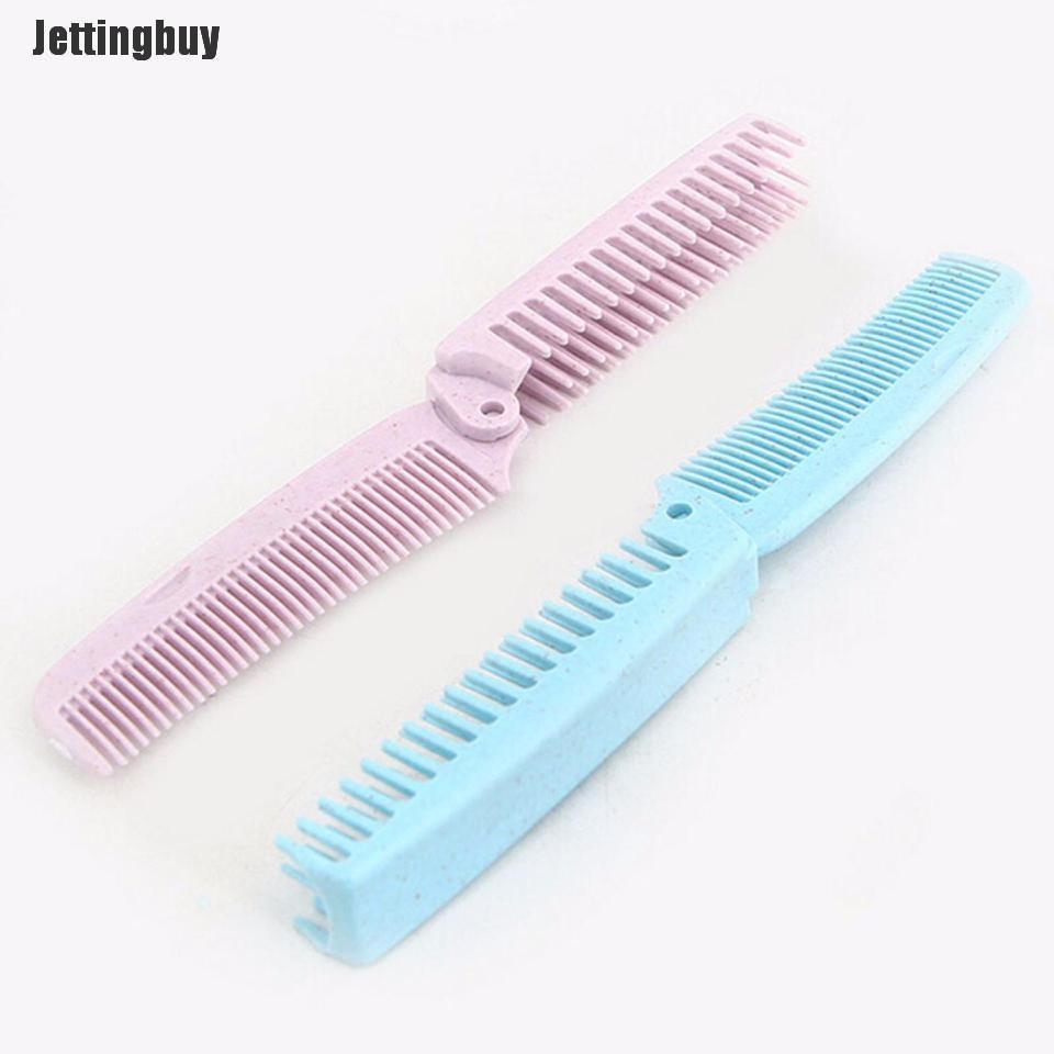 Hairdressing Portable Folding Comb Hair Brush Pocket Travel Anti-Static Combs
