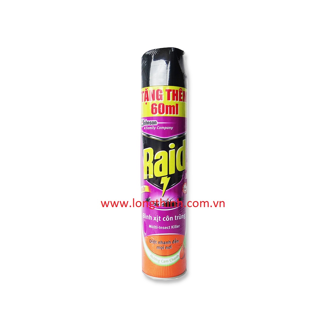 [HCM]Xịt côn trùng Raid hương Cam Chanh 660ml