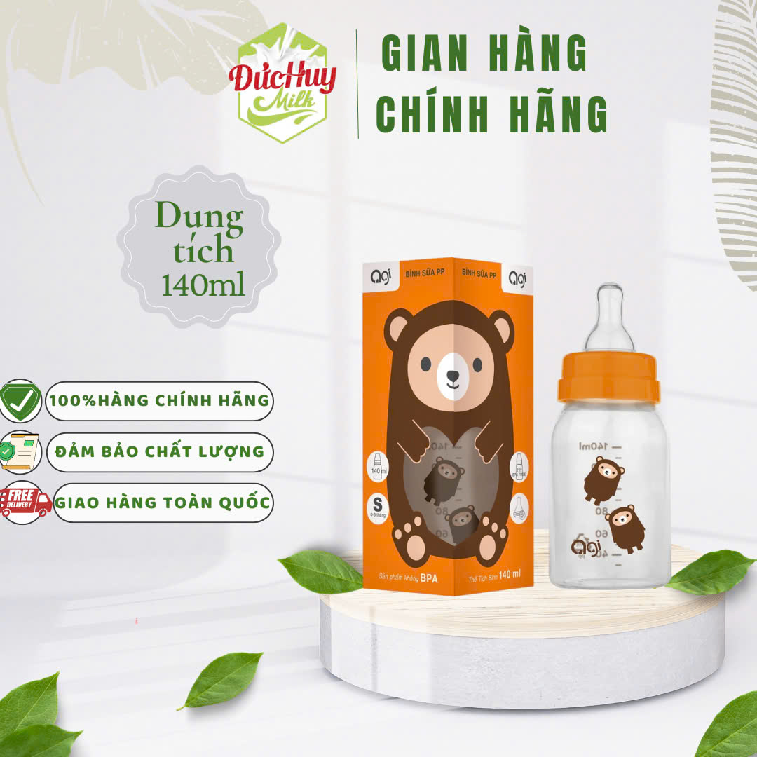 Bình Sữa PP Agi 60ml /140ml / 250ml (Giao màu ngẫu nhiên)
