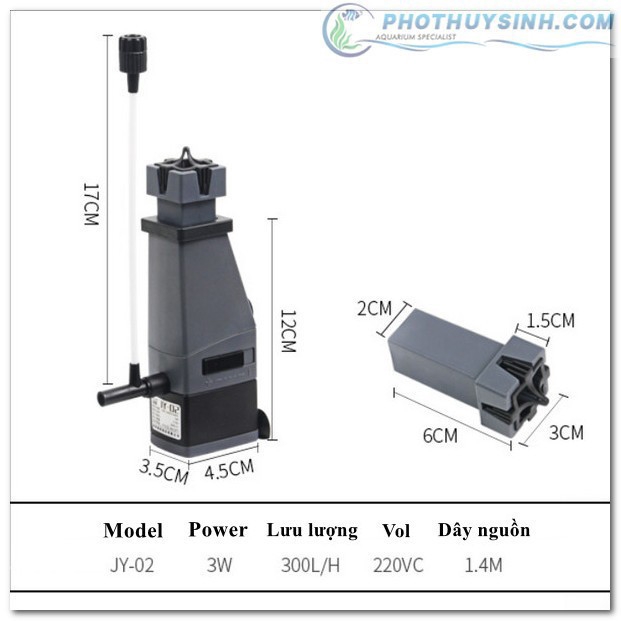 Lọc Váng Hồ Cá Sunsun Jy-02 (Hàng Công Ty)