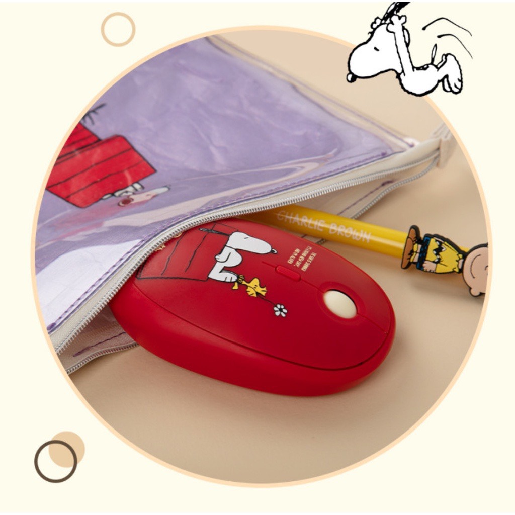 CHUỘT KHÔNG DÂY SNOOPY RED BLUETOOTH WIRELESS MULTI-PAIRING