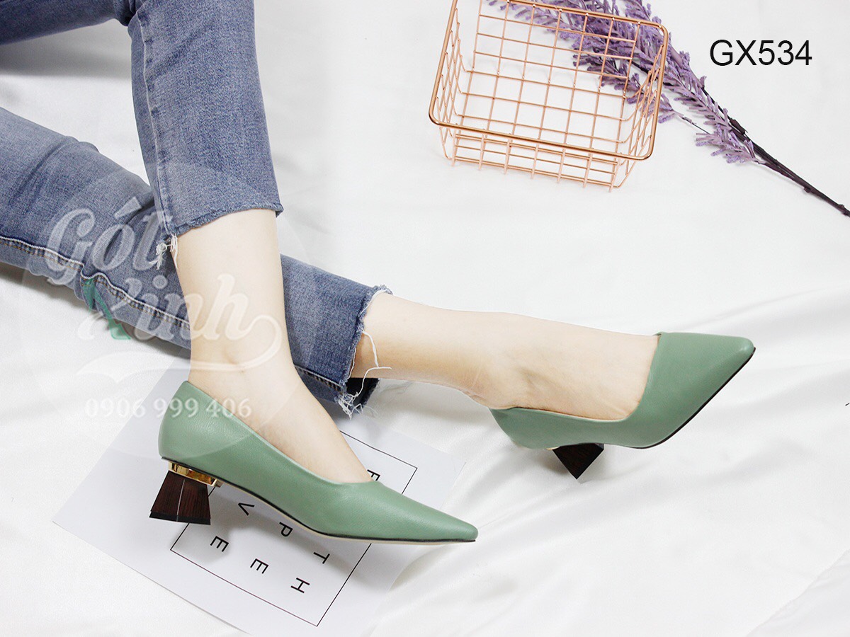 [HCM]Giày bít mũi gót vuông 3 phân - có size lớn 40 trở lên