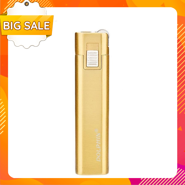 Vỏ Hộp Quẹt Bật Lửa Khò 1 Tia Dolphin HY302 Nhỏ Gọn Đẹp Độc Lạ - Dùng Gas  (KHÔNG XĂNG, KHÔNG GAS)