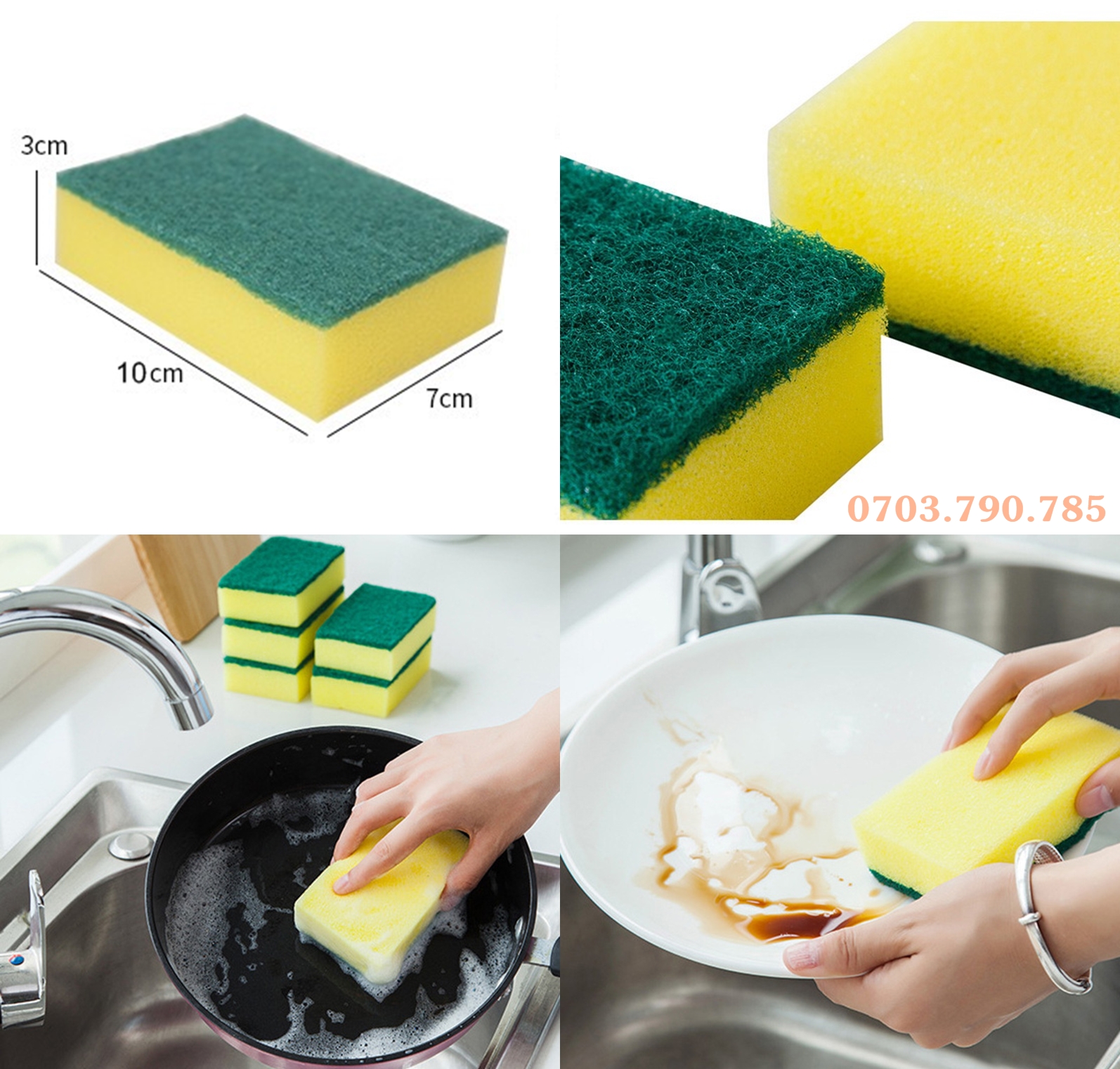 [HCM] Set 3 Miếng cọ rửa chén