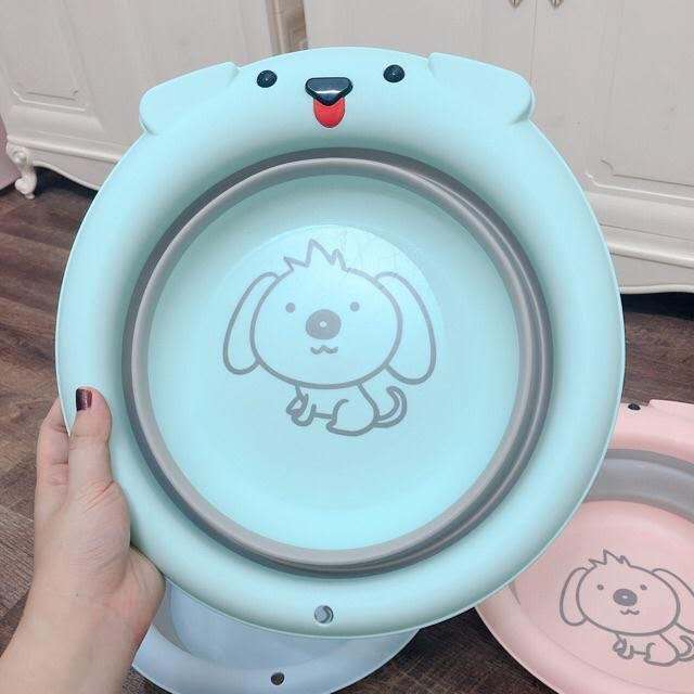 Chậu rửa mặt gấp gọn cho bé hình cún