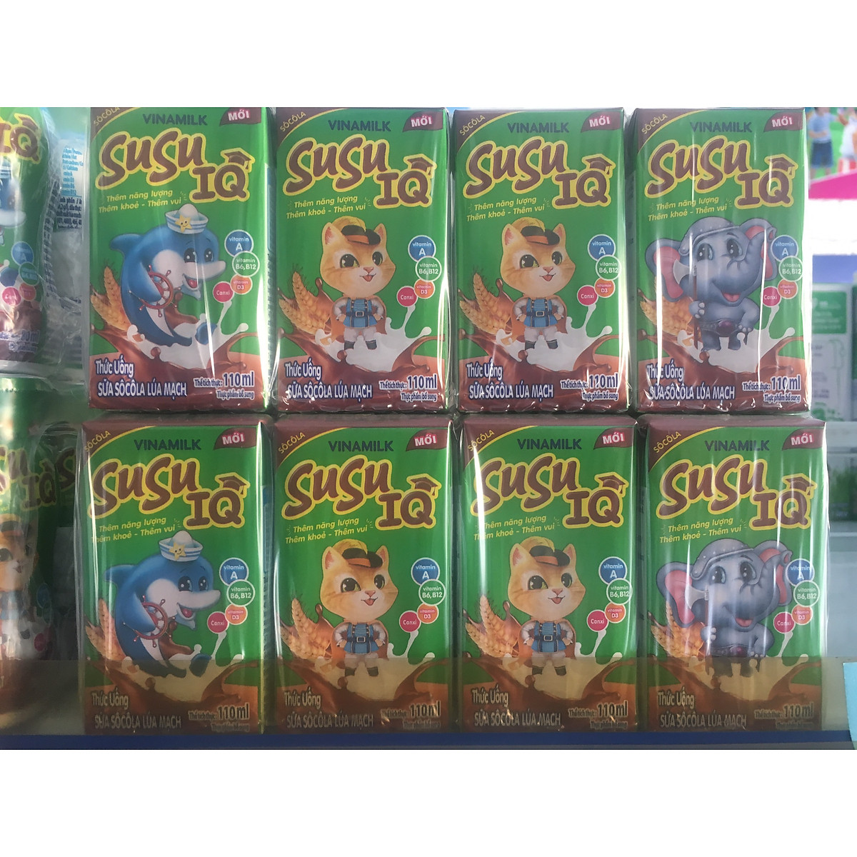 Thùng Sữa Susu Iq Socola Cacao Lúa Mạch 110 ml