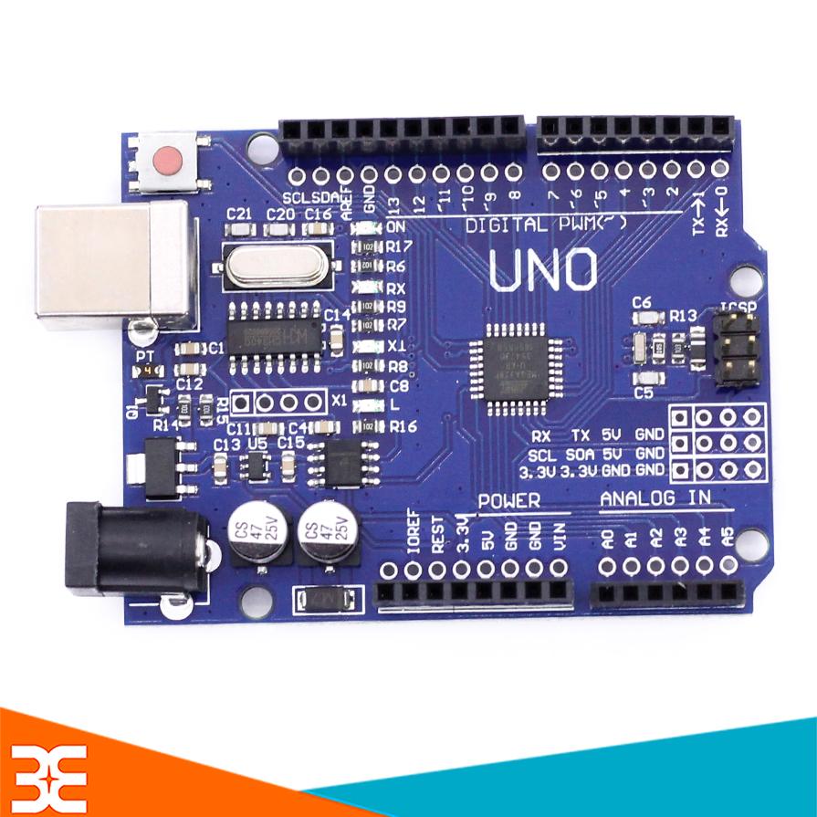 Kit Arduino Uno R3 Chíp CH340G Dán