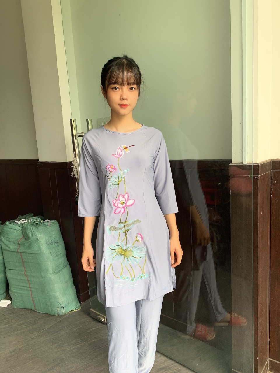 [HCM]bộ thun cách tân đi chùa mẫu mới