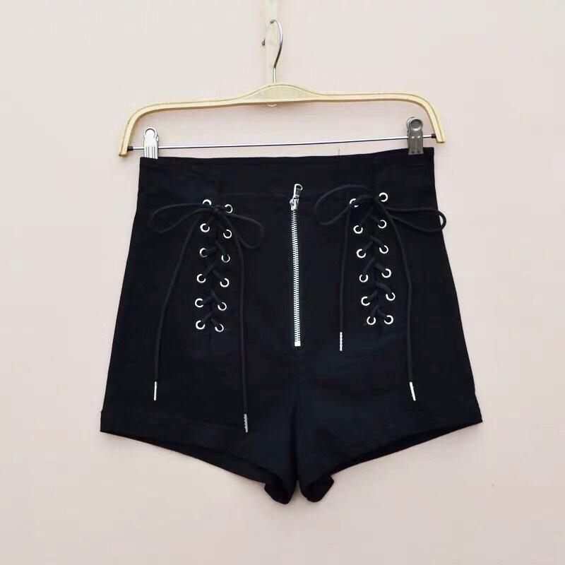 Quần Short Kaki Khóa Kéo Kết Hợp Dây Đan Hai Bên Phá Cách TTSL0231