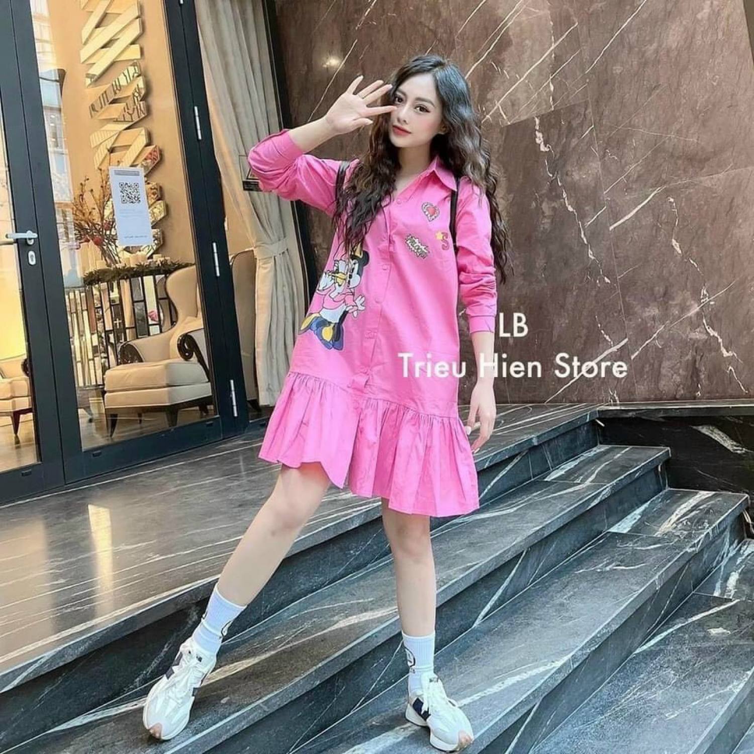 [New Sales 2024] Đầm Babydoll Đuôi Cá Mickey