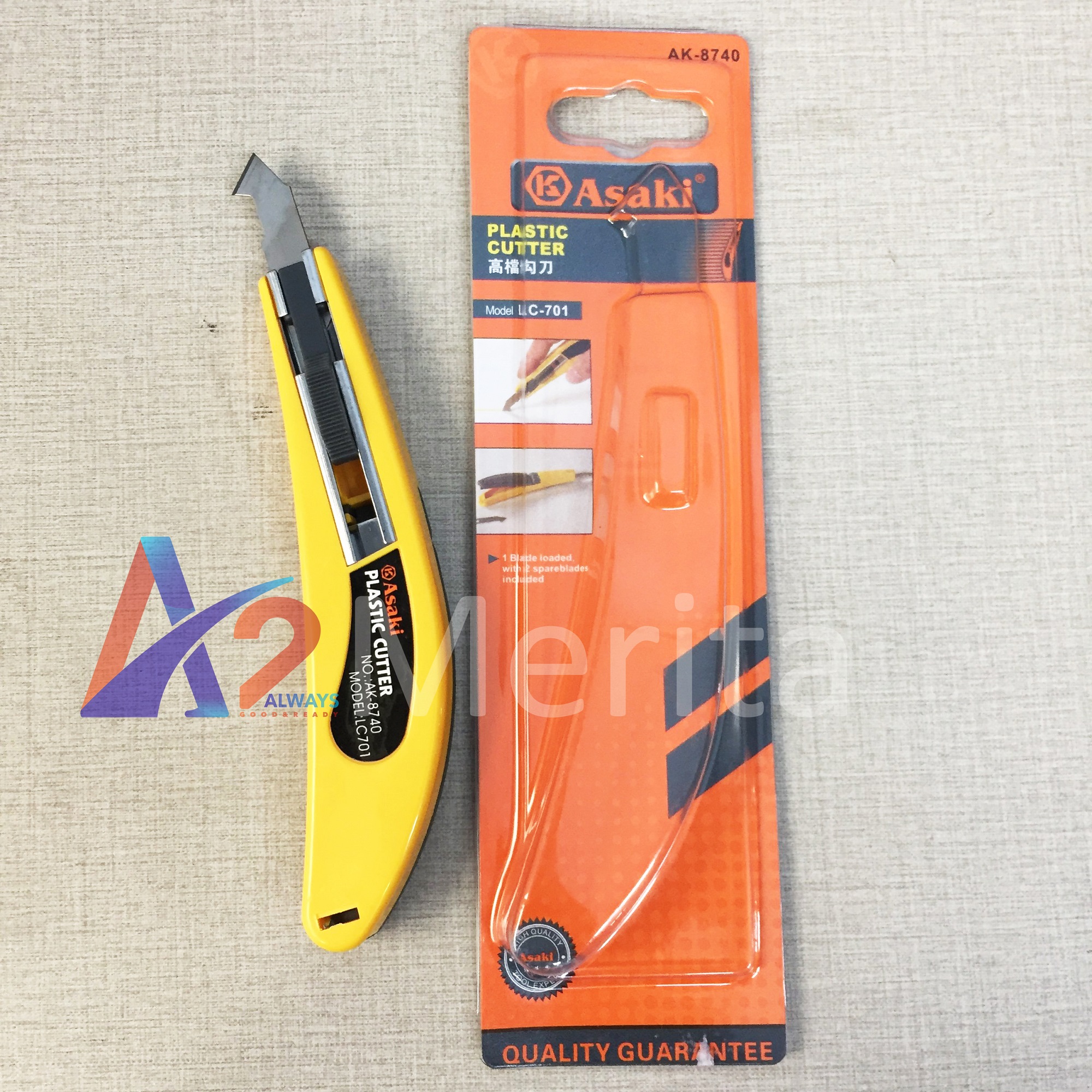 Dao rọc nhựa mica asaki ak-8740