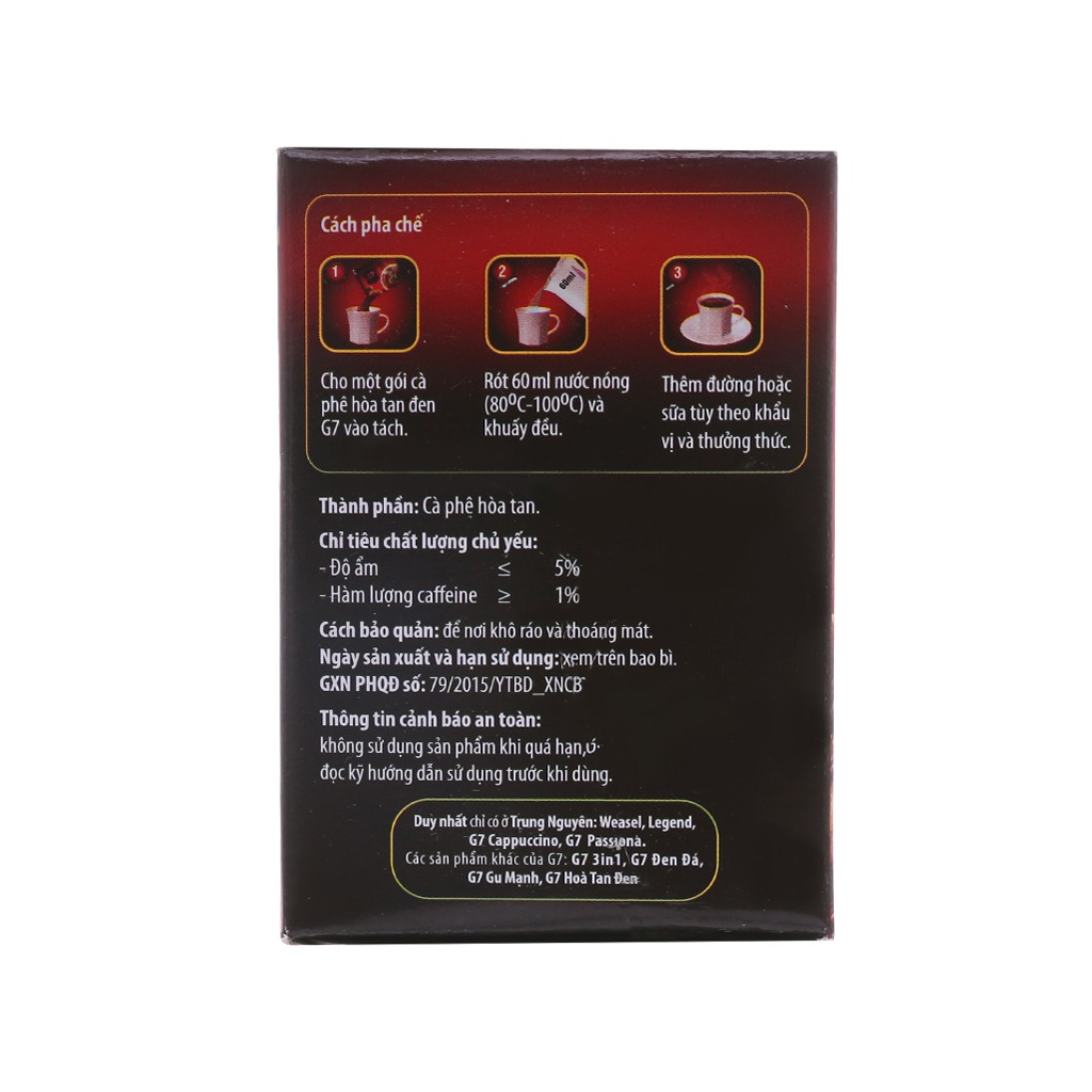 CÀ PHÊ ĐEN G7 30G