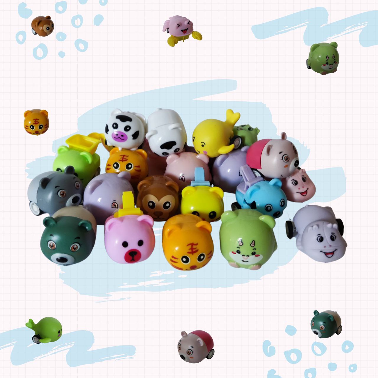 Mô hình xe đồ chơi mini thiết kế hình động vật dễ thương - MixASale