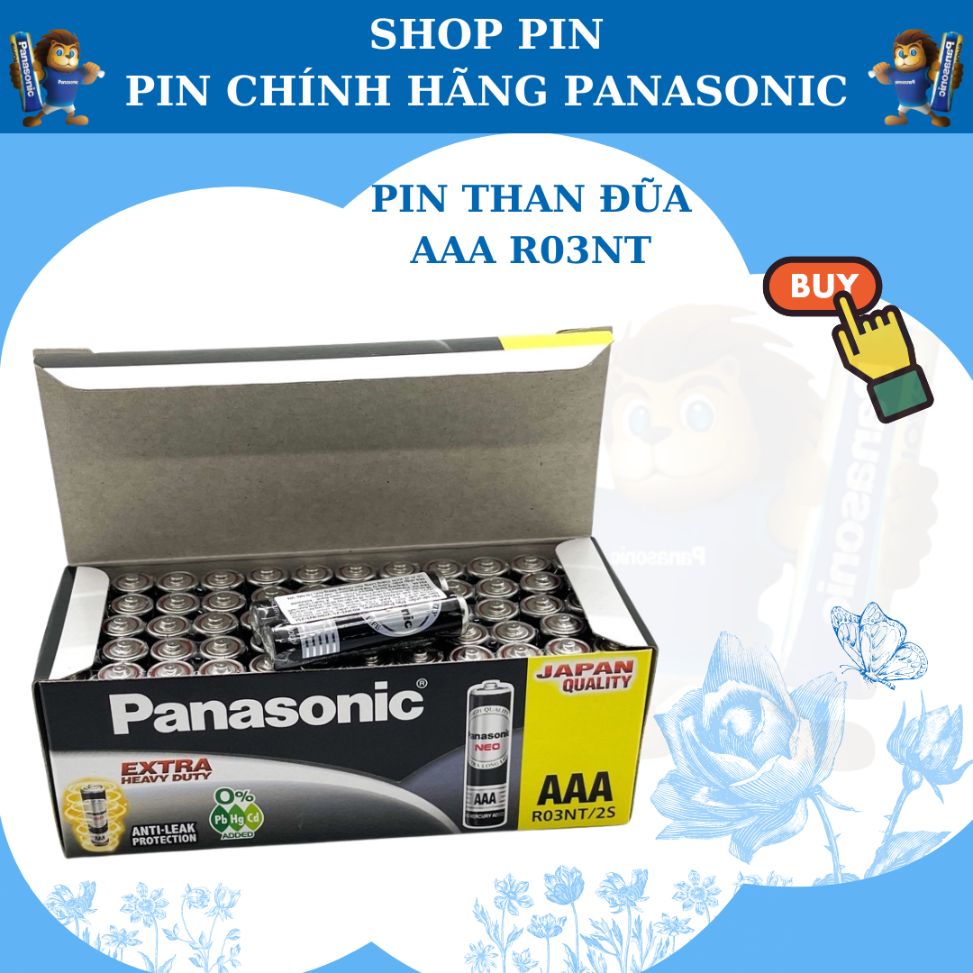Hộp pin Tiểu aaa R03NT/2S Chính hãng Panasonic
