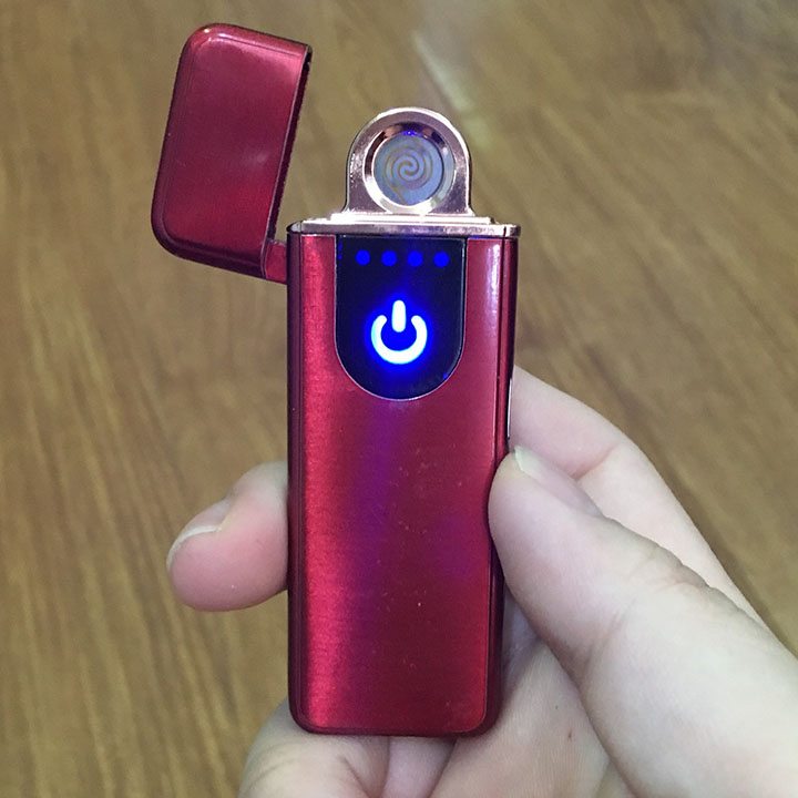 Bật Lửa Cảm Ứng Vân Tay Hồng Ngoại Sạc USB Cực Chất