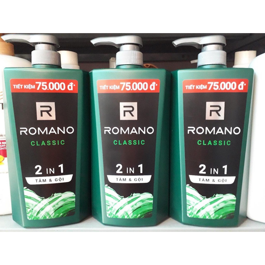 [HCM]Romano - Tắm Gội 2IN1 Romano Classic 900g