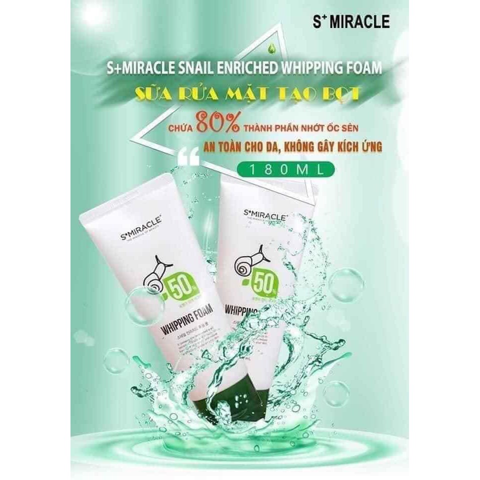 Sữa rửa mặt ốc sên s+ miracle