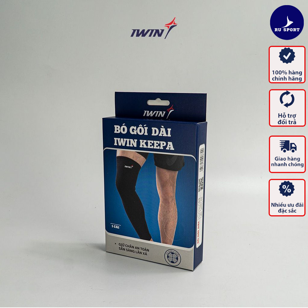 Bó gối dài iwin keepa loại xỏ co giãn 4 chiều cao cấp giảm chấn thương