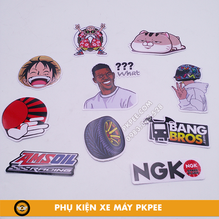 Combo Tem Sticker Dán Xe Máy Giao Ngẫu Nhiên