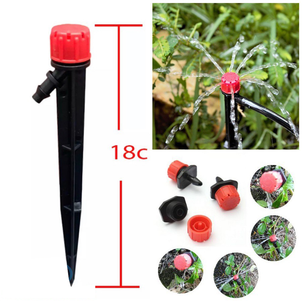 Bộ 10-20-30 Đầu tưới nhỏ giọt 8 tia đầy đủ béc và phụ kiện, Bộ tưới cây tự động tùy chọn số lượng béc...