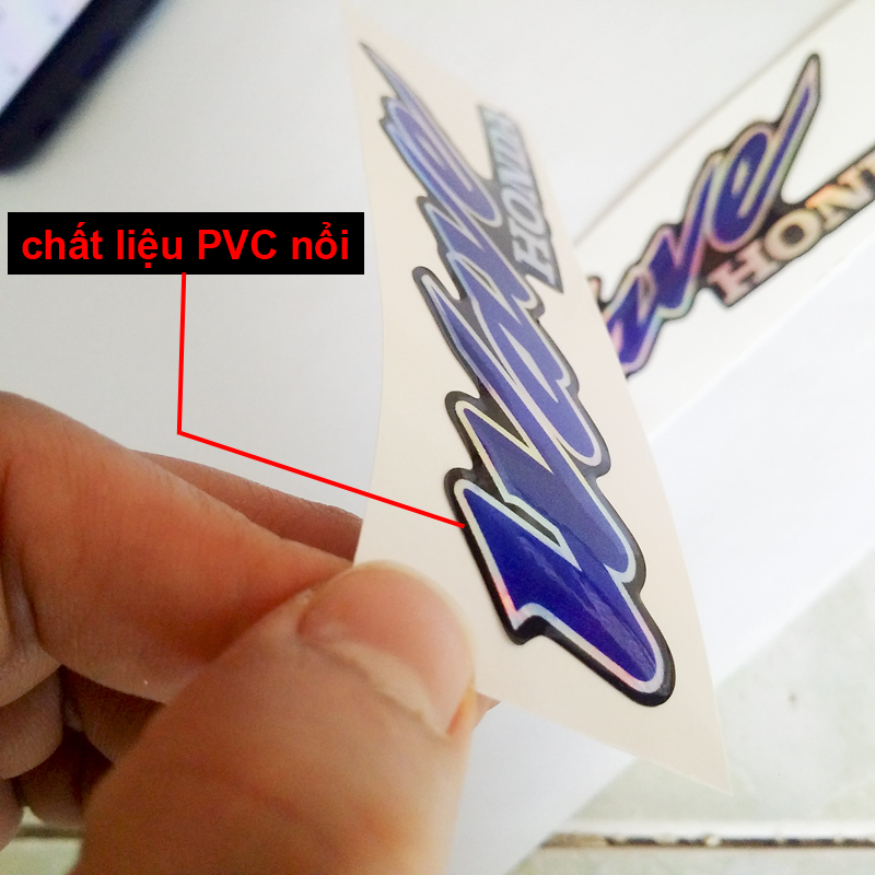 Bộ 2 Tem WAVE phản quang 7 màu