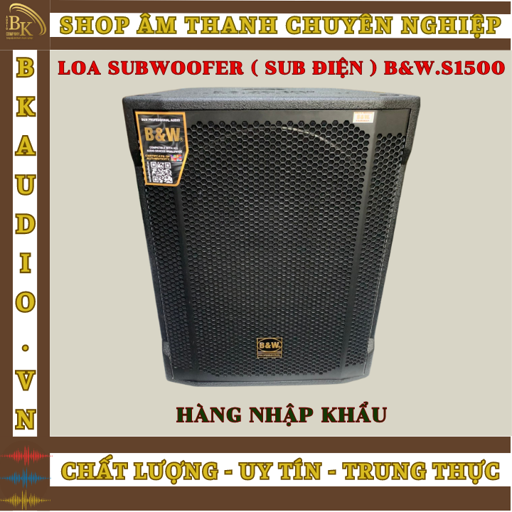Loa siêu trầm B&W – S1500 hổ trợ nghe nhạc , karaoke ,......Loa có công suất 600watt thuộc dòng loa sub điện , kết nối được nhiều thiết bị.