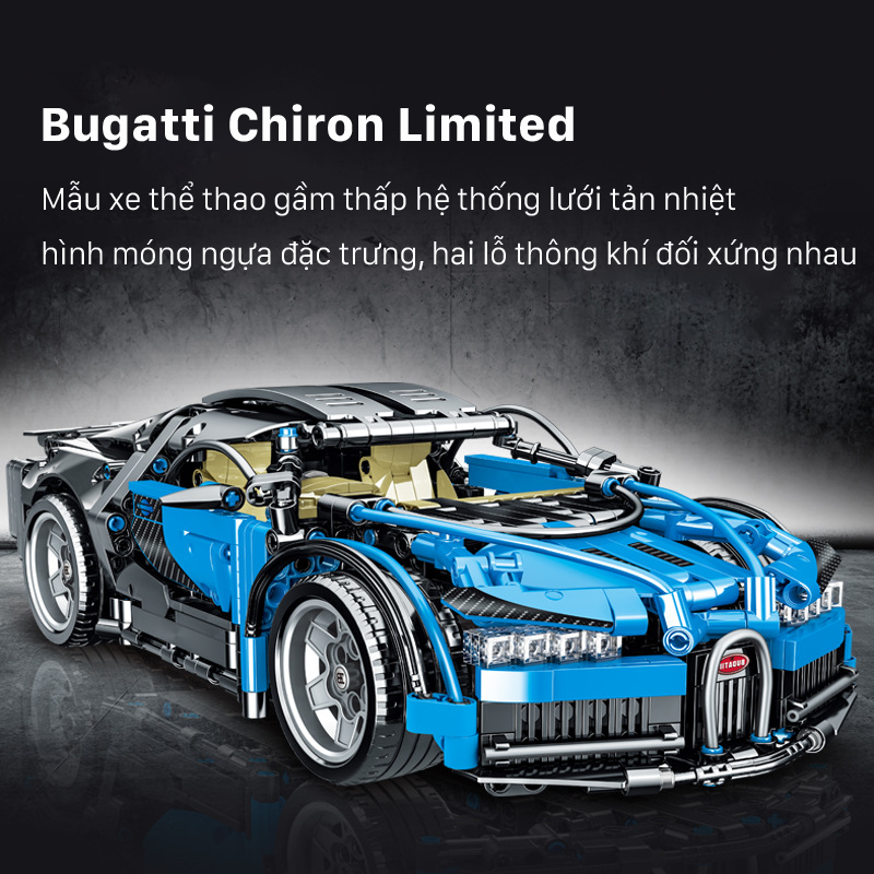 Đồ chơi lắp ráp xe đua Bugatti Chiron 1299 chi tiết mô hình xe đua