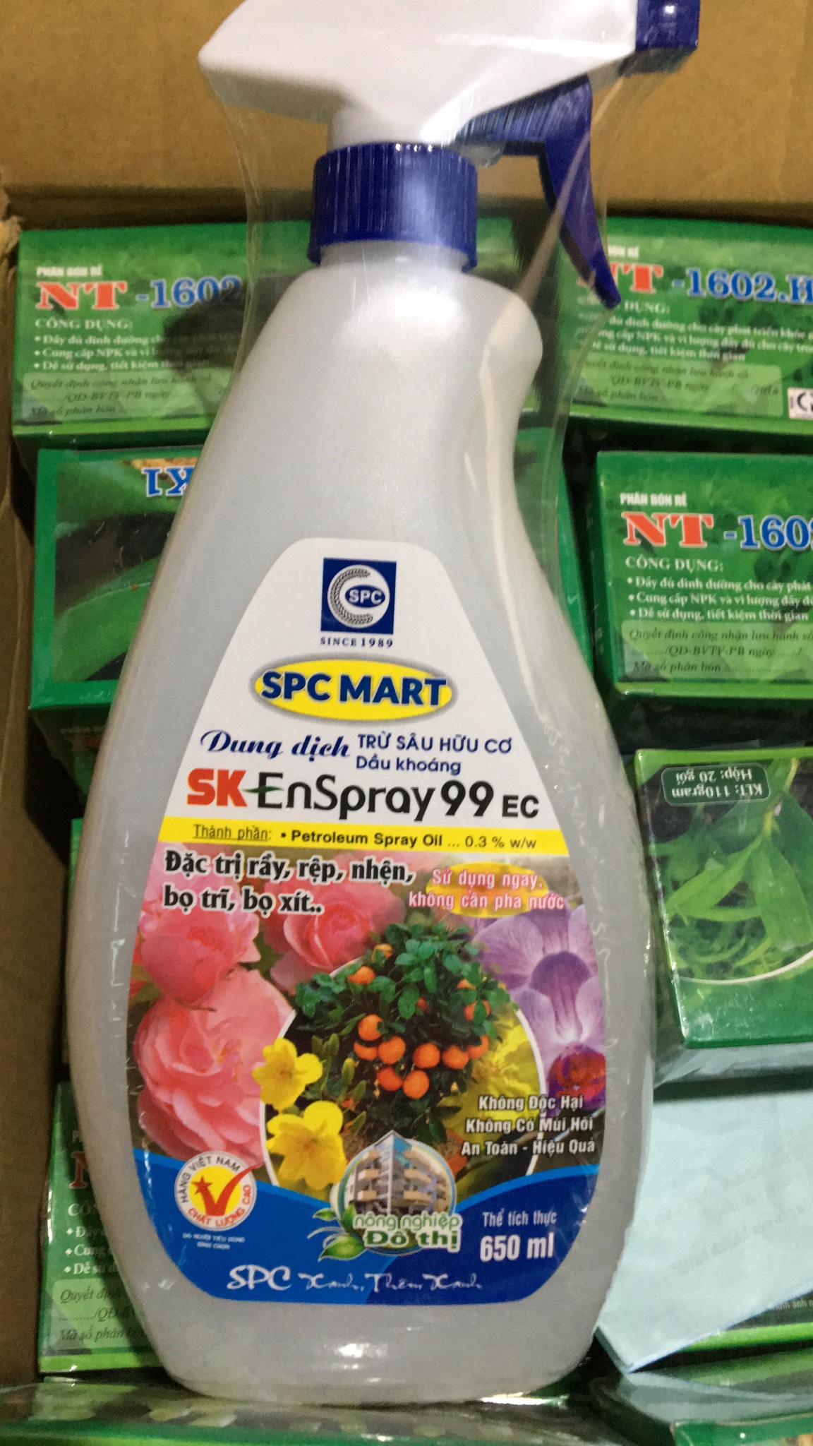 Dung dịch hữu cơ SK trừ côn trùng rầy rệp, nhện, bọ xít bình 650ML