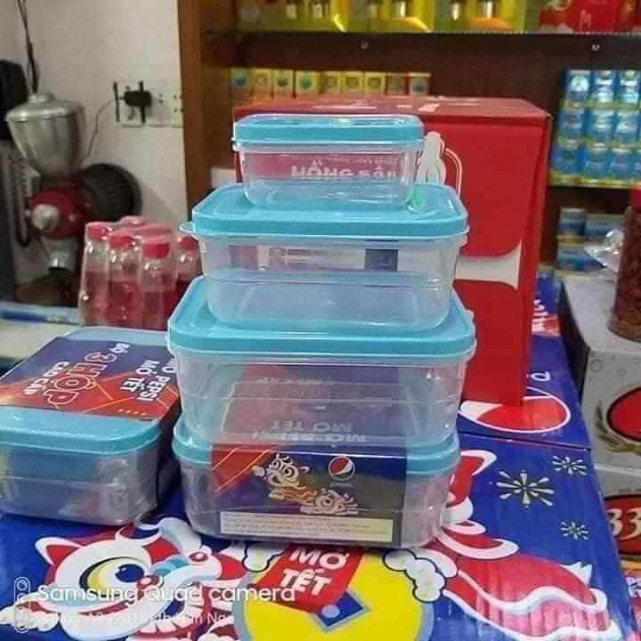 combo 5 bộ hộp nhựa pepsi (15 hộp)