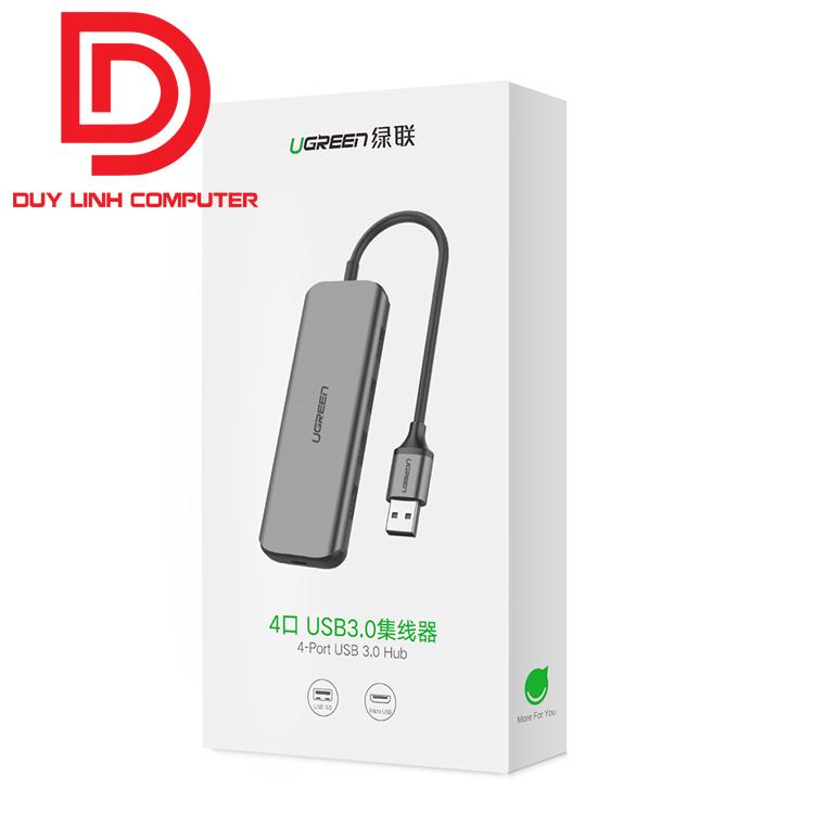 Bộ chia USB 3.0 ra 4 cổng Ugreen 50768 vỏ nhôm