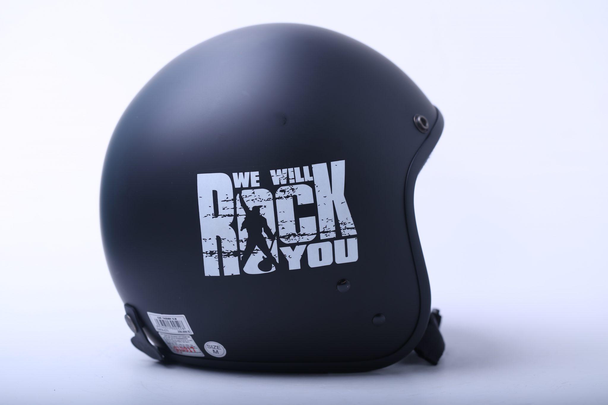 [HCM]Nón bảo hiểm 3/4 We will rock you tem