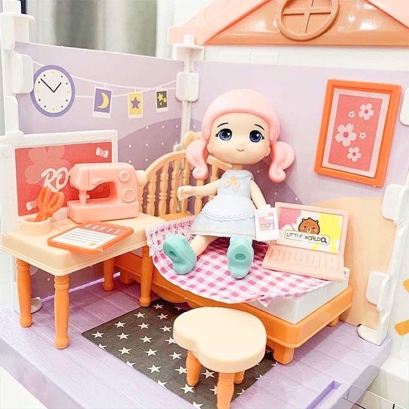 Bộ đồ chơi Ngôi nhà búp bê Little World