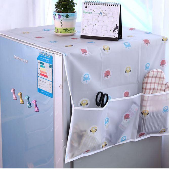 TẤM PHỦ TỦ LẠNH CÓ Ô ĐỂ ĐỒ