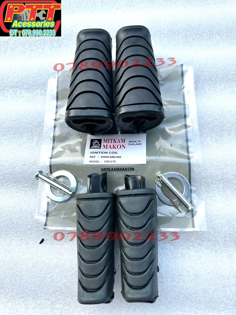Bộ cao su gác chân trước + sau xe wave s110