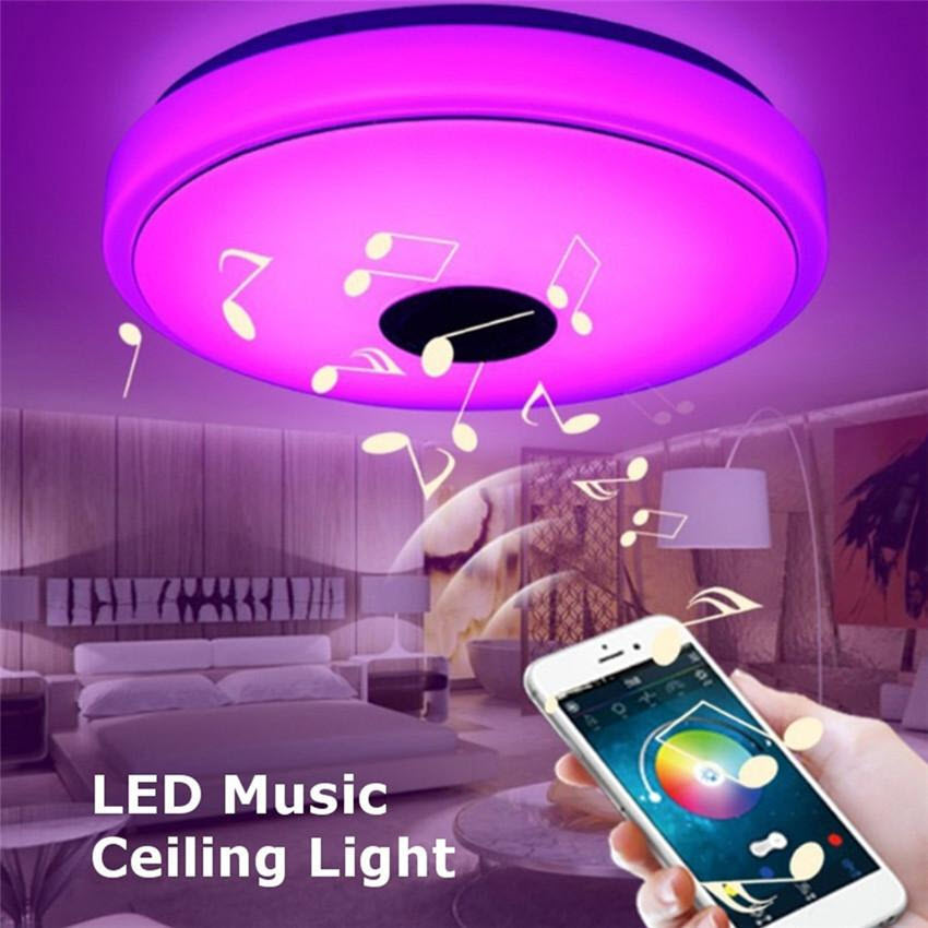 Đèn LED 72W đổi màu RGB kiêm loa ốp trần thông minh - Đèn LED ốp trần kiêm loa Bluetooth 72W điều khiển qua điện thoại - Đèn LED âm trần kiêm loa Bluetooth