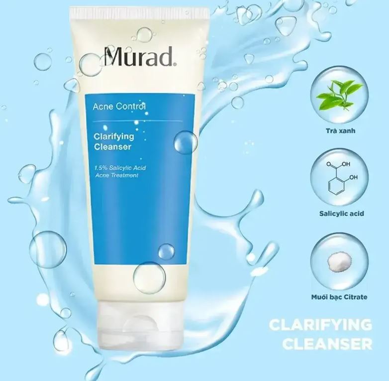 Sữa rữa mặt da mụn Murad clarifying cleanser