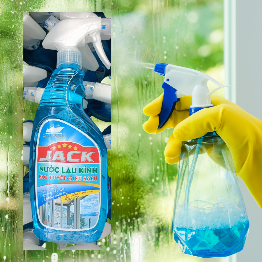 Nước lau kính HOME CLEAN đa năng - Chai 650ml - Sạch thơm an toàn