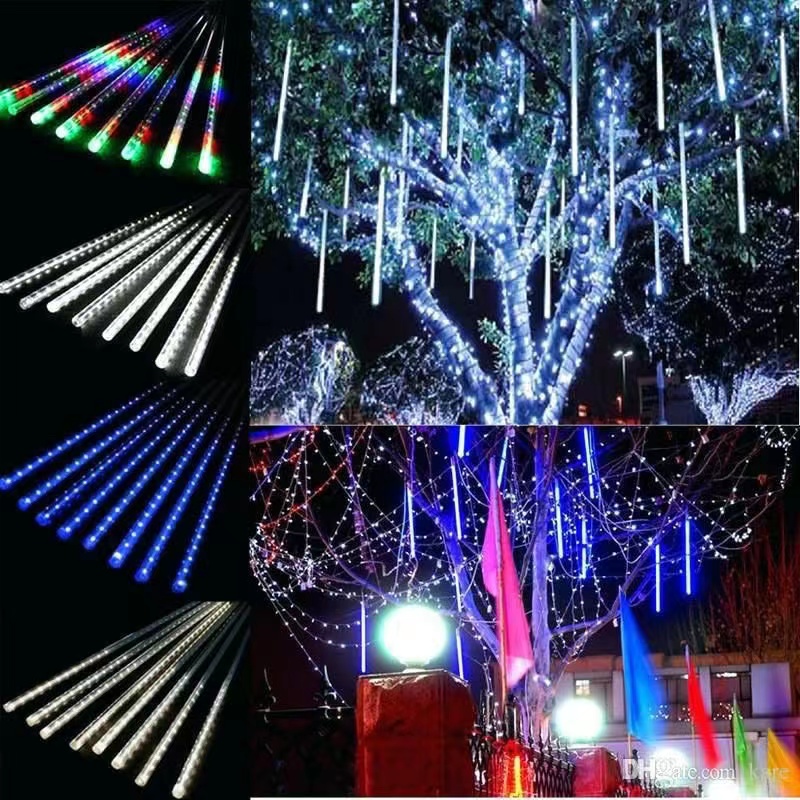Đèn Led Thả Ngoài Trời Sao Băng Chùm [ 8 cây 50cm ]