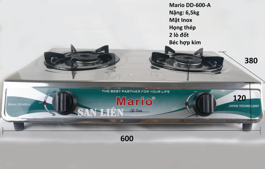 Combo bếp ga đôi dương Mario và van bếp ga NaMio