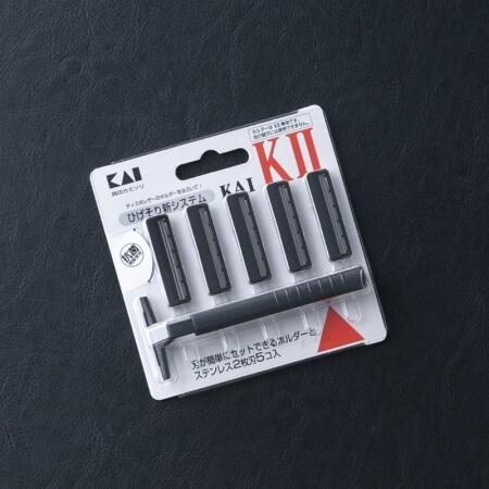 Set dao cạo 2 lưỡi kép KAI (1 thân, 5 lưỡi) Hàng Nhật
