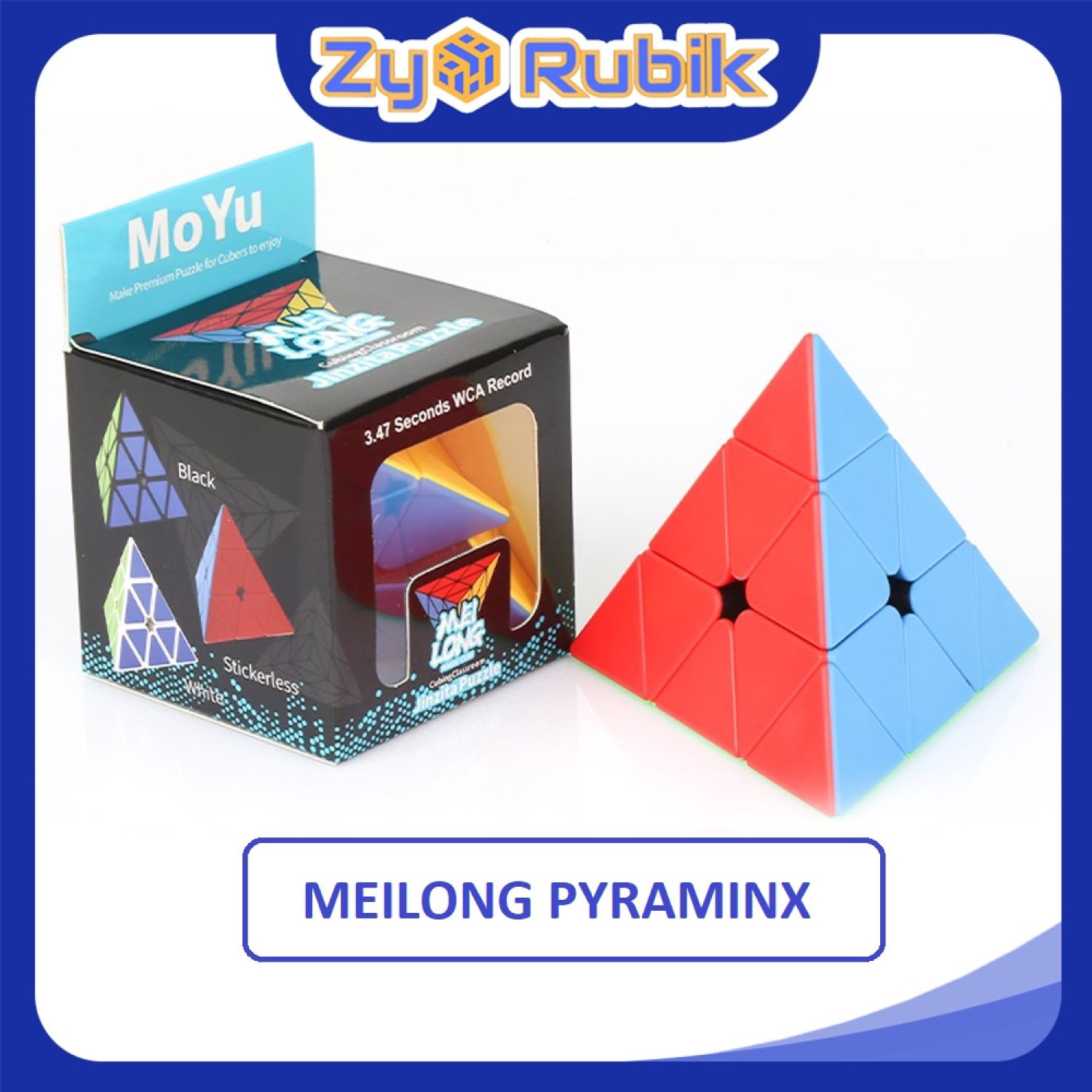Rubik 3x3 Pyraminx Meilong Stickerless Rubic 3x3 Pyraminx Meilong
