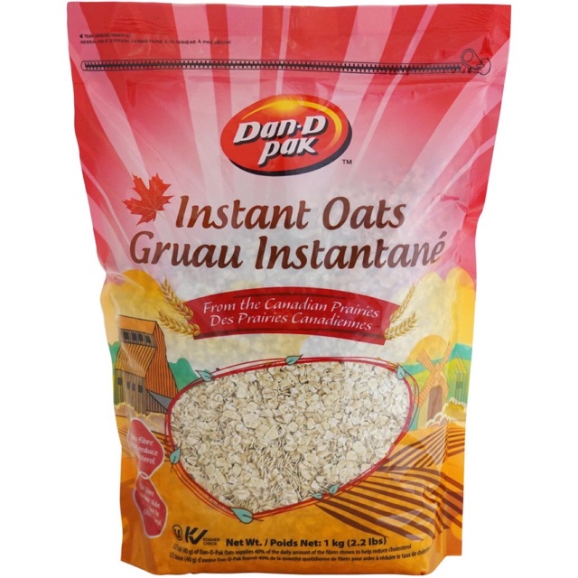 [HCM] Yến mạch ăn liền nhập khẩu Canada 1kg - Dan D Pak