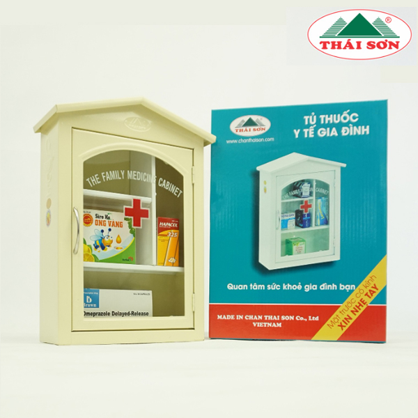 Tủ Thuốc Gia Đình Thái Sơn Chất Liệu Sắt Sơn - Tĩnh Điện ( HÀNG CHÍNH HÃNG - ĐỔI TRẢ MIỄN PHÍ )