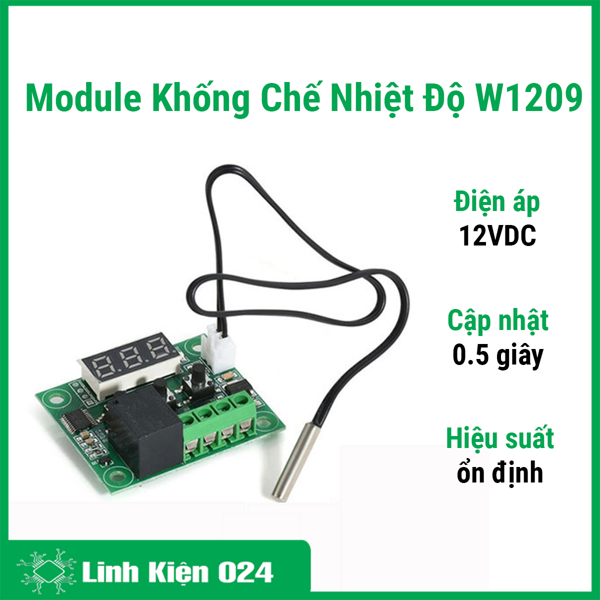 Module khống chế nhiệt độ w1209 khoảng nhiệt độ -50 - 110 độ c