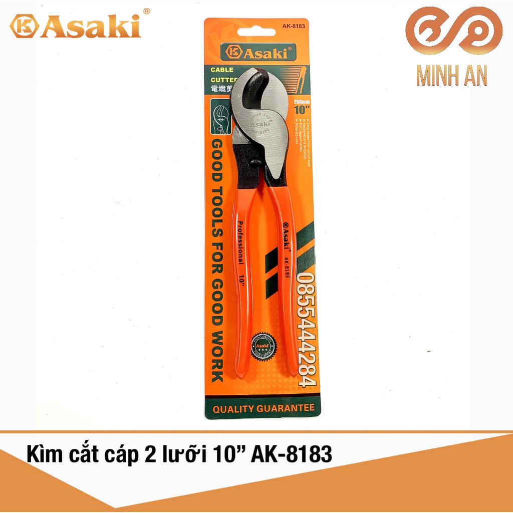 Kìm cắt cáp 2 lưỡi 10" asaki ak-8183 [] - kìm cắt cáp điện, cáp đồng, cáp nhôm max 60mm