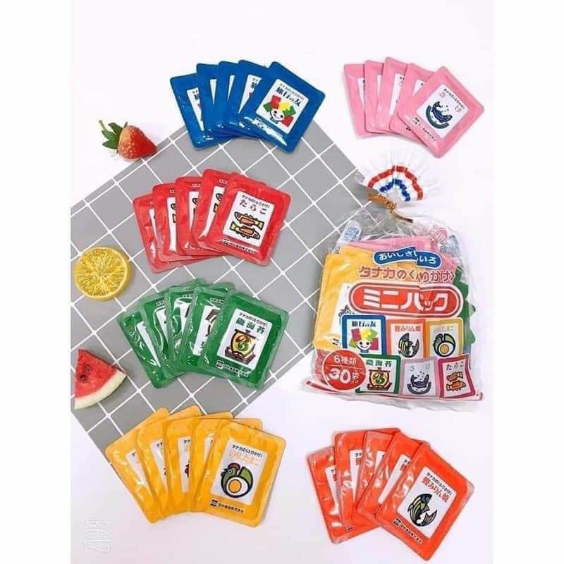 Gia vị rắc cơm Tanaka Nhật cho bé (30 gói nhỏ 6 vị) date 12/2024