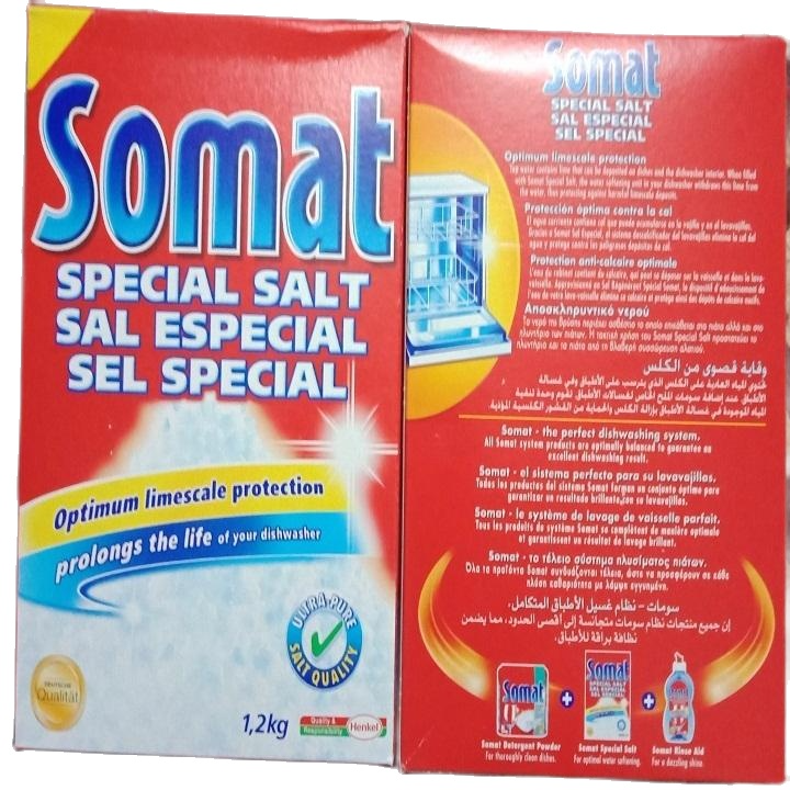 Combo 2 hộp muối rửa bát chén Somat 1,2kg