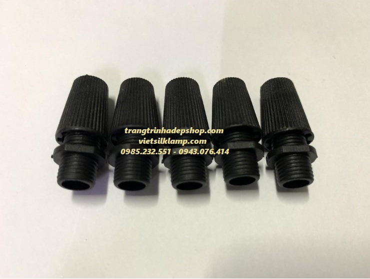 Nút thít dây nhựa dùng kẹp dây điện cho đui đèn E12, E14, E26, E27