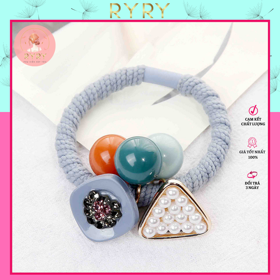 Dây cột tóc dây buộc tóc chùm đá thạch xinh xắn phong cách hàn quốc cho nữ