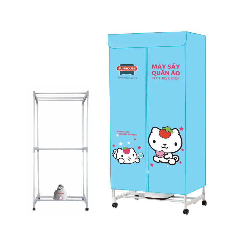 1300W high power germicidal 2-layer clothes dryer with remote control anti-bacteria clothes protection electric regulation